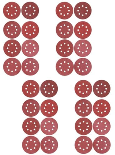 JEXOWIQ Disques de Ponçage,32 Pièces 125 mm Grain P40~P1000 8 Trous Disques Abrasifs 125 mm Ronds Papier Abrasif for Ponceuse pour Cloisons Sèches Ponceuse Girafe