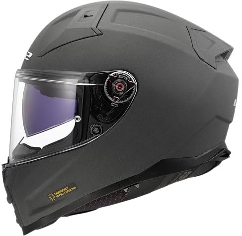 LS2, Vector II Solid Concrete Integral Motorcycle Helmet XXS