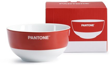 PANTONE™ - Bol Petit Déjeuner Porcelaine Résistante, Durable, Anti Taches, Rayures, Odeurs - Bowl Tasse Grande Cereales et Bol Soupe 650ml 13,8x7 Lave Vaisselle et Micro Onde, Bols Idee Cadeau 1 Pièce