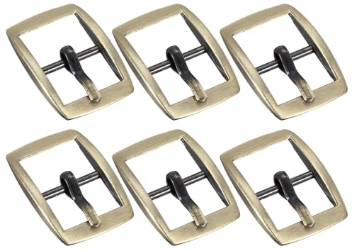 QUARKZMAN Metall Rollschnalle, Gürtelschnallen zum Wechseln mm Einzelzinken Gürtelschnalle Rechteckige Mittelstegschnallen Schnalle für Schuhe DIY Taschen Gürtel, Schwarz