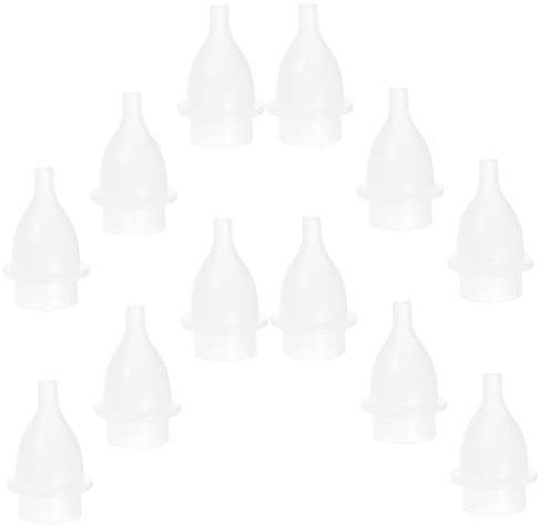 Toyvian Baby Nose Cleaner with 12 Silicone Replacement Tips, Manual Nasal Aspirator for Newborns and Toddlers, Portable Cold Relief Accessory, 12pcs