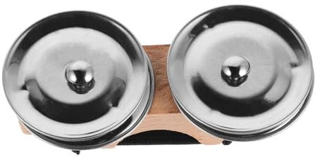 JOINPAYA Pandereta De Mano Cascabeles De Metal Instrumento De Percusión Portátil para Niño Niña y Adultos para Clases y Actuaciones