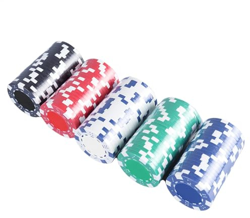Poker Chips set, klass pokerkit med aluminiumfodral, 7,87 x 2,76 x 2