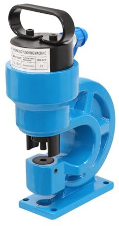 Hydraulische Stanzmaschine CH-60, 31T Lochstanzer für Metall, 3,74 Zoll Ausladung, inkl. 4 Stanzmatrizen (3/8, 1/2, 5/8, 3/4 Zoll), ideal für Busbars, Kupfer, Aluminium & Eisen