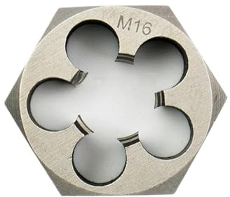 Runde Gewindeschneidbacken， 1 Stück metrisches Rechtsgewinde-Schneideisen, M3 bis M20 Sechskant-Schneidgewinde, Sechskant-Schneideisen, Gewinde-Sechskant-Schneideisen(M16x1.5)