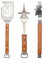 Juego de 3 utensilios para barbacoa extra largos, accesorios para barbacoa, regalo para hombres, accesorios para barbacoa con pinzas de barbacoa, espátula, tenedor para carne, mangos de madera