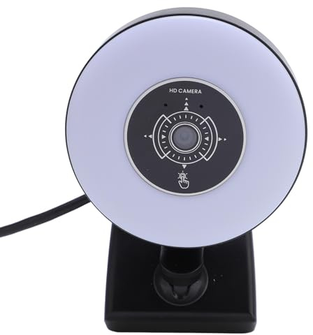 4K Webbkamera med Lätt och Dubbla Brusavbrytande Mikrofoner, Upplösning Auto Focus Remote Control Web Camera USB Web Cam för Onlineinlärning Zoommöten Skype