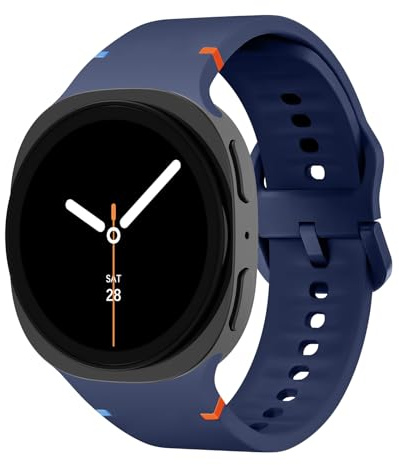 EIHAIHIS Compatible with Samsung Galaxy Watch 8 Strap 40mm 44mm/8 Classic 46mm, No Gap Soft Silicone Sport Replacement Band for Galaxy Watch 8 40mm 44mm/8 Classic 46mm Women Men