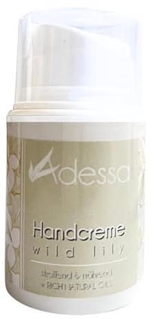 Adessa Handcreme Wild Lily, Feuchtigkeitsspendend, Mit Sheabutter und Olivenöl, 50ml, Clean Beauty, Tierversuchfrei