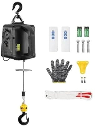 Polipasto Eléctrico Cabrestante eléctrico de 1100 libras, cabrestante eléctrico portátil de 1500W, grúa con Control remoto inalámbrico para elevación de fábrica de almacén grúa de motor