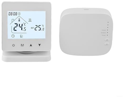 Termostato inteligente inalámbrico para caldera de gas y calefacción por suelo radiante, programable con modos 5+2, 6+1 de 7 días, montado en la pared o de escritorio, soporta control de voz (sin WiFi