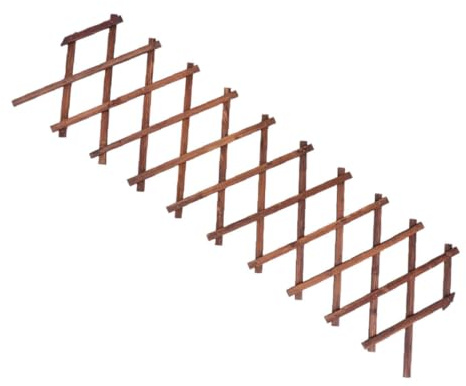 SHINEOFI Treillis Jardin Extensible Bois Carbonisé pour Plantes Grimpantes Support Haute Température Installation Horizontale et Verticale