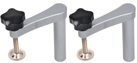 HUSHUI 2 Abrazaderas para Perros para Banco de Carpintería, Abrazadera de Sujeción de Acero Inoxidable de Aleación de Aluminio con Presión de 600 Libras para Banco de Trabajo con