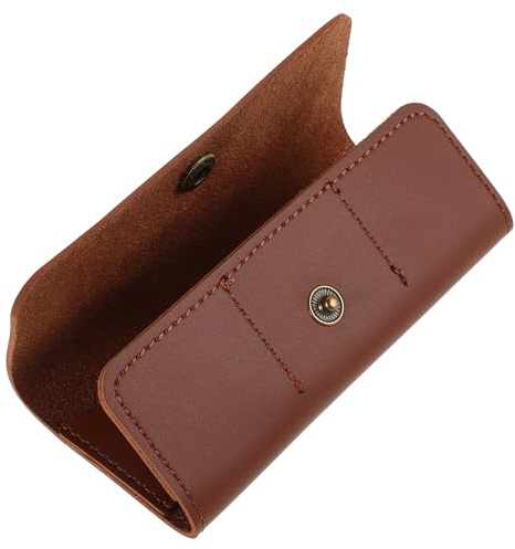 UTHCLO Gitarrenplektrumhalter Stilvolles Zeitloses Design Pu Leder Aufbewahrungsetui mit 6 Fächern für Sichere und Bequeme Aufbewahrung für Akustik- E und Bassgitarren