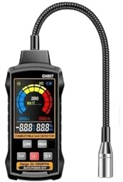 Detector de Gas, Detector de Gas Combustible GN807, Alarma Fugas Natural, carbón, comprobador PPM LEL, Dispositivo detección GLP, Prueba Audible para el Trabajo, el hogar