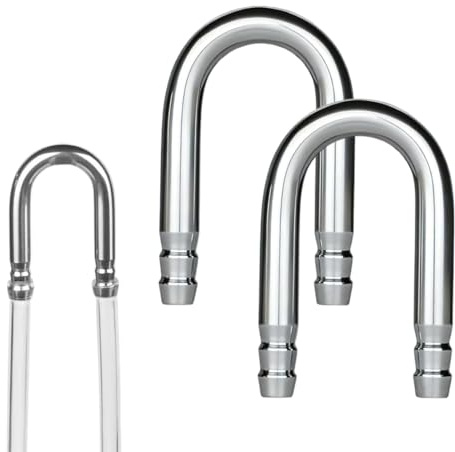 WUY Accessori per pompe d'aria acquario, Giunto universale in acciaio inox 304 a 2 pezzi, compatibile con tubi con diametro interno di 4 mm, argento.