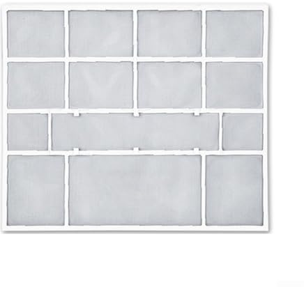 Filtro di ricambio in rete per condizionatore d'aria, in materiale plastico, facile installazione, previene l'accumulo di polvere, quattro stili, adatto per interni (33,2 x 28,3 cm)