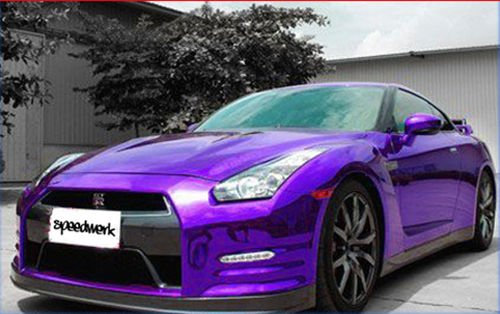 STRETCHABLE Chrom Lila für 3D Verklebung 1,52m Breit Car Wrapping, Chromfolie 4m x 1,52m