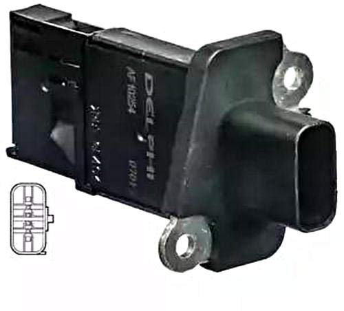 Delphi AF10254-12B1 Luftmassensensor ohne Saugrohr, Schwarz/Silber