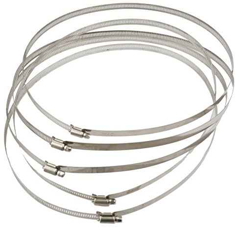 Schlauchschellen aus Edelstahl, 300 mm, verstellbar, für Inline-Rohrventilator, Hydrokultur, 5 Stück