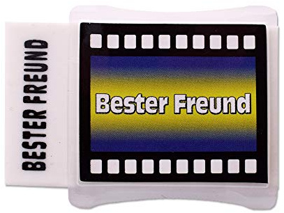 TE-Trend XXL Radiergummi Allesradierer Spruch Bester Freund Mitgebsel Kindergeburtstag Jungen Kinder 53x32 mm Weiß