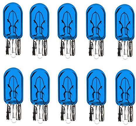 cyclingcolors Birne, T6.5 W2.2x5.2D, 12V, 1.7W, Blau, Packung mit 10