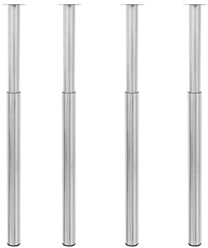 vidaXL Teleskopische Tischbeine 4 STK. Edelstahl 710-1100 mm