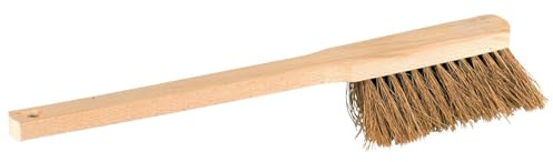 Nölle Profi-Brush Langstielhandfeger (aus Buchenholz, länge 43 cm, mit Aufhängeloch, unlackiert, stabile Ausführung, Gartenwerkzeug) 212710, Natur
