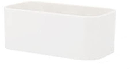 Mensola da comodino, da parete, con supporto a parete, in plastica bianca, non perforabile, per camera da letto, bagno, cucina, ufficio, ecc