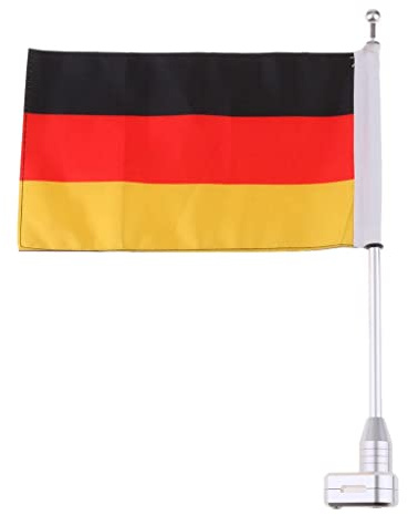 zalati Motorcycle Flagpole Metal Stand Pole with Mount for Luggage Rack for Goldwing Gl1500 Motorcycle - German Style