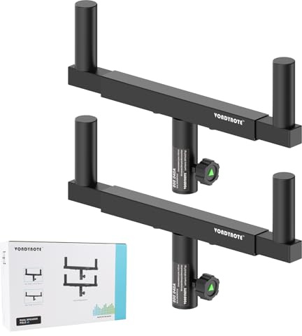 Vondynote 2er Set Dual Lautsprecher Halterung Bar Montage Gabelhalterung Lautsprecher Pole Breite Einstellbar
