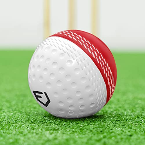 FORTRESS Reverse Swing Cricket Balls - Red/White & Pink/White Balls (Pack of 6, Red/White)