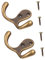 Zerodeko 2pièces Patère Murale Double Crochets Décoratifs Pour Manteaux Chapeaux Serviettes Installation Facile Design Élégant