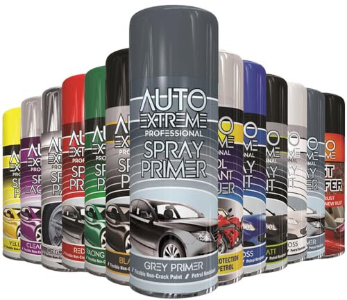 AlezyB - 1 x Auto Extreme Grey Primer Spray Paint 400ml Professional Quality, Perfect Finish Multipurpose Aerosol for Cars, Bikes,Vans, Metal, Wood