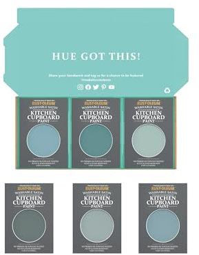 Rust-Oleum Kitchen Cupboard Paint in Satin Finish – Ocean Blues Tester Box