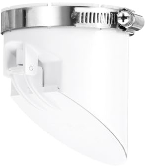 sourcing map PVC Sewer Backflow Preventer, Anti-Odor Core for 75mm/3inch OD Horizontal Tube in Sewage Tanks, White