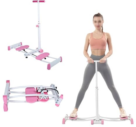 ToeWoe Oberschenkel Master Ski-Trainingsgerät mit Höhenverstellbaren Armlehnen Faltbarer Beckenboden-Muskeltrainer für Home Gym Workout