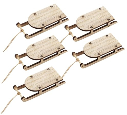 STOBAZA 10stücke Mini Holzschlitten Ornament Weihnachtsdeko Für Zuhause Und Büro Für Festliche Anlässe Und Kreative Dekoration Rustikale Tischdeko Für Warme Atmosphäre