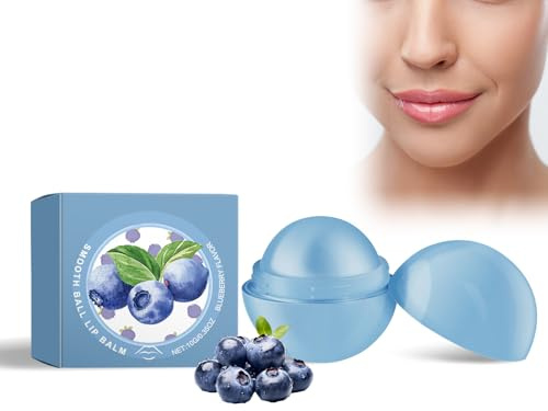 Bálsamo Labial, Esfera Nutritiva Bálsamo Labial, Bálsamo Labial De Nutrición Intensa, Hidratante Barra De Labios, Bálsamo Labial Shine, Sabor a Arándano Flavor Smooth Ball Lip Balm