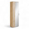 Stella Trading Lagos Garderobenschrank mit Spiegel in Artisan Eiche Optik, Anthrazit - Moderner Flurgarderoben Schrank mit viel Stauraum - 57 x 195 x 38 cm (B/H/T)