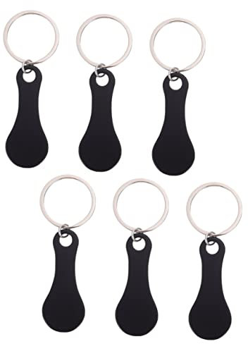Uonlytech 6pezzi Gettoni Per Carrelli Della Spesa in Acciaio Inossidabile Portachiavi Forniture Per Carrelli Della Spesa e Negozio