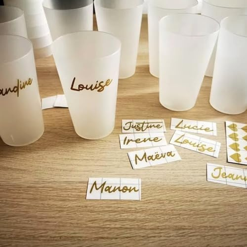 2 Adesivi In ​​vinile Personalizzati, Scritte In Vinile, Adesivi For Scatole Regalo, Compleanno, Matrimonio, Bottiglia D'acqua, Bicchiere, Tazza, Logo, Etichetta In Vinile
