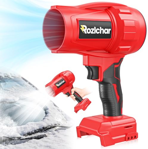 Rozlchar Soplador de hojas inalámbrico compatible con baterías Milwaukee de 18 V (sin batería), soplador turbo de mano de velocidad variable con motor sin escobillas, limpiador portátil de polvo/nieve