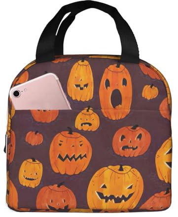 DDSFvbv Halloween Pumpkin1 - Lonchera térmica reutilizable, portátil, perfecta para el trabajo, picnic, playa, barbacoa