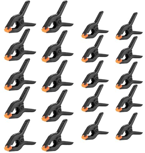 20 PCS Nylon Spring Clamps, Heavy Duty Spring Clips Set, Clamps Quick Grip, for Woodwork, Photography, Pool and Workshop, 10 Each of 2 Inches/3 Inches
