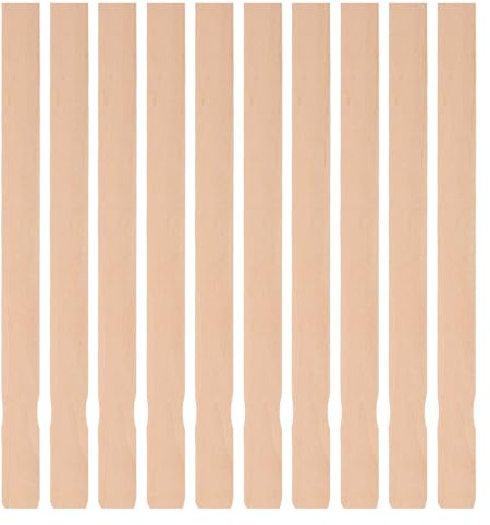 IWOWHERO Bastoncini per Mescolare la Vernice in Legno di Betulla 355 MM Set da 10 Pezzi Palette per Mescolare Resina Epossidica e Pittura Strumenti per Lavori Artigianali Riutilizzabile