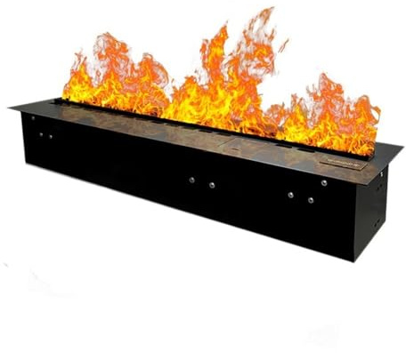 Inbyggd öppen spis Infälld elektrisk spis med 3D-flameffekt, vattenångspis, automatisk vattenkontroll, timer och fjärrkontroll(XXXX-Large)