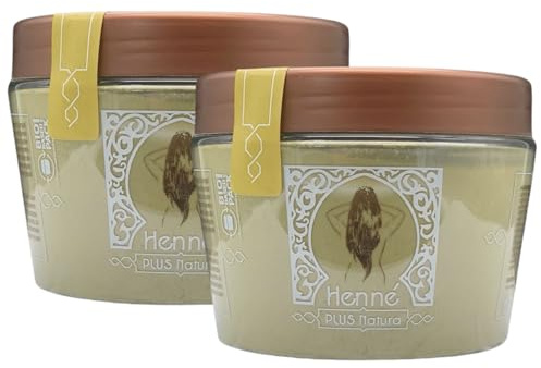 2x Henné PLUS Natura - Polvere Colorante Per Capelli, 100% Naturale, Vegana. Disponibile Per Diverse Colorazioni 125g (BIONDO DORATO)