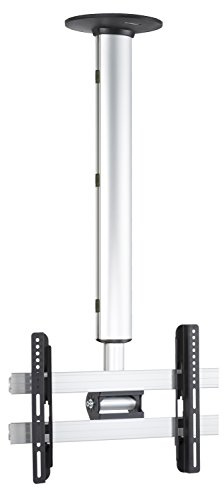 VCM Universal TV Deckenhalterung | 26-40 Zoll bis 55 kg | bis VESA bis 400x300 | höhverstelbar 74-130 cm | TV Halterung 360 Grad schwenkbar drehbar und 15 Grad neigbar | Fernseher Halter - CM3