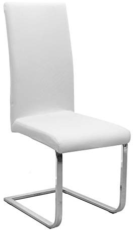 Stuhlhusse Jersey, elastische Stretch Husse Baumwolle Bi-Elastic, Farbe wählbar, Weiß